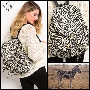 Zebra Print Black & White Backpack